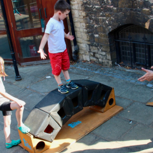 The arch bridge can support your weight!